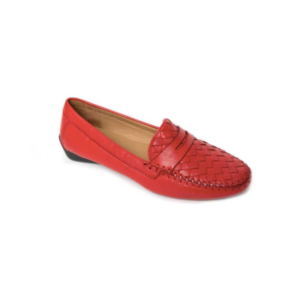 NEW ROBERT ZUR women's petra loafer in red